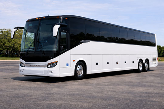 56-passenger charter bus available for charter in El Segundo, CA