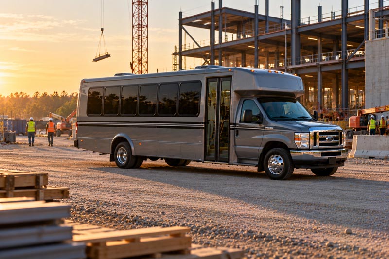 Construction Site Shuttle Bus Rentals in El Segundo, CA